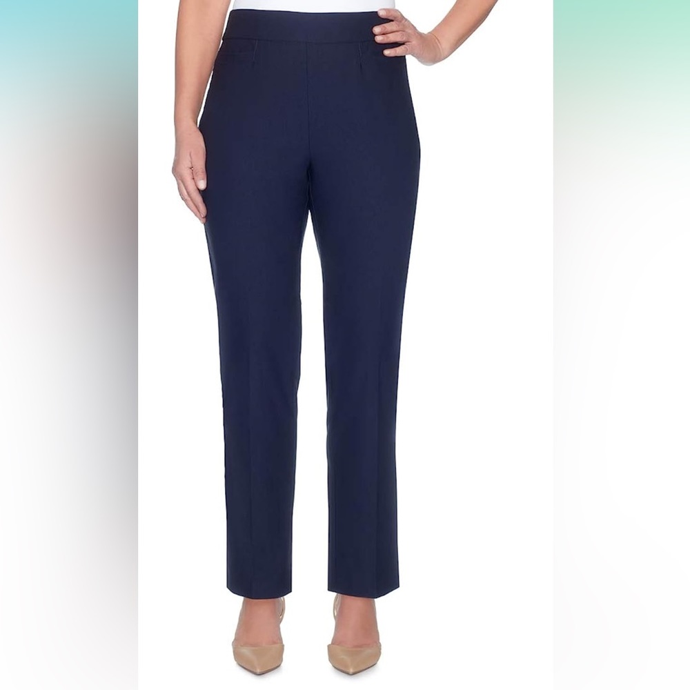 Alfred Dunner Womens Modern Fit Slimming Dress Pants Short New With Tags Size 14